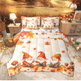 thumbnail image 1 of Manfei Cartoon Fall Gnome Bedding Comforter Set 7 Pieces for Children, Fallen Maple Leaves Queen Bedding Sets, Autumn Mushroom Queen Sheet Sets, Super Cozy Room Decor, 1 of 8