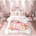 thumbnail image 1 of Manfei Cartoon Fall Pumpkin Bedding Comforter Set 7-Piece, Harvest Plant Botanical King Bedding Sets, Teens Girls Kids Bed Sheets, Ultra Soft Home Decor, 1 of 7