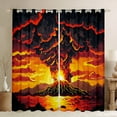 thumbnail image 1 of Manfei Cartoon Fire Mountain Curtains Pack of 2 (42x84 Each), Ocean Marine Curtains Blackout, Teen Boy Girl Kid Bedroom Curtains, Window Curtains Bedroom Decor, 1 of 6