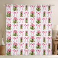 thumbnail image 1 of Manfei Cartoon Food Print Blackout Curtains,Cute Pink Bowknot Window Curtains Pack of 2 (38x45 Each), 1 of 6