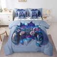 thumbnail image 1 of Manfei Cartoon Game Consloe Bedding Comforter Set 7 Pieces, Play Gaming Full Bedding Set, Teens Boys Girls Kids Reversible Fitted Sheet Flat Sheet, Breathable Home Decor, 1 of 7