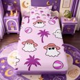 thumbnail image 1 of Manfei Cartoon Ghost Twin Fitted Sheet,Pumpkin Lantern Halloween Themed Bedding,2pcs,1 Fitted Sheet and 1 Pillowcase, 1 of 6
