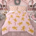 thumbnail image 1 of Manfei Cartoon Gingerbread Man Full Size Comforter Sets,Merry Xmas Bedding Comforter Set,Sweet Candy Cane Bedding Sets For Girl Kids,Breathable Home Decor Reversible,3 Pieces, 1 of 8