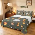 thumbnail image 1 of Manfei Cartoon Giraffe Elephant Bed Sheets, Woodland Tree Plant Full Size Sheets, Cream White, 4pcs, 1 Flat Sheet, 1 Fitted Sheet and 2 Pillowcases, 1 of 6
