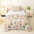 thumbnail image 1 of Manfei Cartoon Giraffe Pattern Twin Comforter Sets,Pink Flower Bedding Set,Polkadot Reversible,2 Pieces,1 Comforter and 1 Pillowcase, 1 of 7