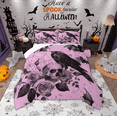 thumbnail image 1 of Manfei Cartoon Gothic Crow Bedding Comforter Set, Romantic Halloween Twin Comforter Sets, Teens Kids Child Reversible Bedding Set, Ultra Soft Home Decor, 2pcs, 1 of 9