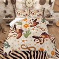 thumbnail image 1 of Manfei Cartoon Groovy Daisy Bedding Comforter Set, Rustic Cowgirl Cowboy Twin Comforter Sets, Bohemian Western Theme Reversible Bedding Set, Breathable Home Decor, 2pcs, 1 of 9