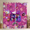 thumbnail image 1 of Manfei Cartoon Guitar Curtains Pack of 2 (42x84 Each) for Teens, Rose Flower Floral Curtains Blackout, Pop Music Theme Bedroom Curtains, Curtains and Drapes Decor, 1 of 6