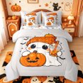 thumbnail image 1 of Manfei Cartoon Halloween 7-Piece Twin Bedding,Spooky Print Bedding Comforter Set,Halloween Reversible, 1 of 7