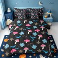 thumbnail image 1 of Manfei Cartoon Halloween 7-Piece Twin Bedding,Spooky Pumpkin Lantern Bedding Comforter Set,Black Reversible, 1 of 7