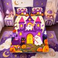 thumbnail image 1 of Manfei Cartoon Halloween Fitted Sheet Full,Autumn Pumpkin Pattern Bed Set,3pcs,1 Fitted Sheet and 2 Pillowcases, 1 of 6