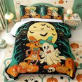 thumbnail image 1 of Manfei Cartoon Halloween Quilt Full,Repeating Bat Pattern Full Bedspread Sets,3 Pieces,1 Coverlet and 2 Pillowcases, 1 of 7