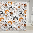 thumbnail image 1 of Manfei Cartoon Halloween Shower Curtain 72Wx78L,Cute Ghost Bath Curtain, 1 of 5