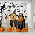 thumbnail image 1 of Manfei Cartoon Halloween Shower Curtain 72Wx84L,Autumn Harvest Print Bathroom Shower Curtain, 1 of 5