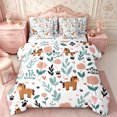 thumbnail image 1 of Manfei Cartoon Horse King Bedding 7pcs,Spring Garden King Bed in a Bag,Reversible, 1 of 6
