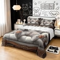 thumbnail image 1 of Manfei Cartoon Kitten Queen Sheets, Kawaii Pet Animal Queen Sheet Sets, Gray, 4 Pieces, 1 Flat Sheet, 1 Fitted Sheet and 2 Pillowcases, 1 of 6