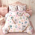 thumbnail image 1 of Manfei Cartoon Koala 7-Piece Twin Bedding,Floral Animal Bedding Comforter Set,Reversible, 1 of 6