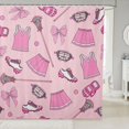 thumbnail image 1 of Manfei Cartoon Lacrosse Bow Shower Curtain 72Wx72L,Sport Girly Bathroom Curtain, 1 of 5