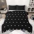 thumbnail image 1 of Manfei Cartoon Loves Pattern Bedding Comforter Set,Happy Valentines Day Twin Comforter Sets,White Black Bedding Set For Girls Boys,Luxury Bedroom Decor Reversible,2pcs, 1 of 8