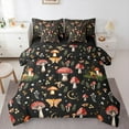 thumbnail image 1 of Manfei Cartoon Mushroom 7-Piece Bedding Comforter Set,Floral Moth King Bedding Sets,Bohemian Theme Ultra Soft Bed Sheets,Super Cozy Exotic Room Decor,Reversible, 1 of 8