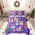 thumbnail image 1 of Manfei Cartoon Nutcracker Soldier 7-Piece Twin Bedding Sets,Kawaii Elf Princess Bedding Comforter Set,Chic Christmas Tree Sheet Sets For Girls,,Microfiber Bedroom Decor Reversible, 1 of 8