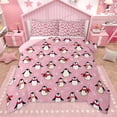 thumbnail image 1 of Manfei Cartoon Penguin 3 Pieces Queen Comforter Set for Teens Boys Girls,Happy Winter Ultra Soft Bedding Sets,Cute Wildlife Bedding Comforter Set,Super Cozy Room Decor,Reversible, 1 of 8