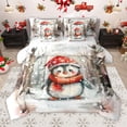 thumbnail image 1 of Manfei Cartoon Penguin 7-Piece Twin Bedding Sets for Kids Teens,Winter Snowflake Bedding Comforter Set,Merry Christmas Breathable Sheet Sets,Breathable Home Decor,Reversible, 1 of 8