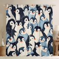 thumbnail image 1 of Manfei Cartoon Penguin Black Out Curtains for Kids Teens,Kawaii Animal Wildlife Curtains Pack of 2 (42x63 Each),Merry Christmas Bedroom Curtains,Breathable Home Decor, 1 of 6