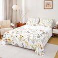 thumbnail image 1 of Manfei Cartoon Plant Floral Queen Sheet Sets, Simple French Style Flat Sheet, Rustic Farmhouse Queen Fitted Sheet, Luxury Bedroom Decor, 4 Pieces, 1 of 7