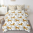 thumbnail image 1 of Manfei Cartoon Pug Dog Bedding Comforter Set 7-Piece, Kawaii Dachshund Animal King Bedding Sets, Teens Kids Child Reversible Bed Sheets, Breathable Home Decor, 1 of 7