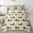 thumbnail image 1 of Manfei Cartoon Pug Dog Bedding Comforter Set 7 Pieces, Kawaii Dachshund Animal Full Bedding Set, Teens Kids Child Reversible Fitted Sheet Flat Sheet, Ultra Soft Home Decor, 1 of 7