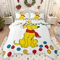 thumbnail image 1 of Manfei Cartoon Puppy Dog Queen Comforter Set,Colorful Circle Dots Bedding Sets,Yellow Pet Animal Bedding Comforter Set For Teens,Luxury Bedroom Decor Reversible,3pcs, 1 of 8