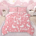 thumbnail image 1 of Manfei Cartoon Rabbit Silhouette Bedding Comforter Set,Cute Daisy Flower Twin Comforter Sets,Pink White Bedding Set For Girl,Luxury Bedroom Decor Reversible,2 Pieces, 1 of 8