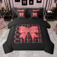 thumbnail image 1 of Manfei Cartoon Red Bowknot 7-Piece Bedding Comforter Set for Female Girls Child,Gradient Bling Glitter King Bedding Sets,Cheer Team Ultra Soft Bed Sheets,Super Cozy Room Decor,Reversible, 1 of 8