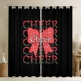 thumbnail image 1 of Manfei Cartoon Red Bowknot Black Out Curtains for Female Girls Child,Gradient Bling Glitter Curtains Pack of 2 (42x63 Each),Cheer Team Bedroom Curtains,Super Cozy Room Decor, 1 of 6