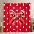 thumbnail image 1 of Manfei Cartoon Red Bowknot Black Out Curtains for Female Girls Child,Polka Dots Curtains Pack of 2 (42x63 Each),Kawaii Bow Tie Bedroom Curtains,Super Cozy Room Decor, 1 of 6