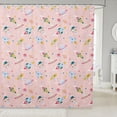 thumbnail image 1 of Manfei Cartoon Rocket Planets Shower Curtain 72Wx84L,Cute Astronaut Bathroom Shower Curtain,Pink, 1 of 5