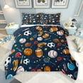 thumbnail image 1 of Manfei Cartoon Rugby Soccer Bedding Comforter Set, Basketball Player Twin Comforter Sets, Cartoon Football Soccer Reversible Bedding Set, Lightweight Room Decor, 2pcs, 1 of 9