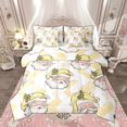 thumbnail image 1 of Manfei Cartoon Santa Claus Bedding Comforter Set 7-Piece for Girls, Merry Xmas Christmas Queen Bedding Sets, Yellow Geometric Queen Sheet Sets, Breathable Home Decor, 1 of 8