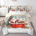 thumbnail image 1 of Manfei Cartoon Santa Claus Bedding Comforter Set 7pcs for Kid, Happy New Year Queen Bedding Sets, Christmas Snowman Gift Reversible Queen Sheet Sets, Luxury Bedroom Decor, 1 of 7
