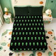 thumbnail image 1 of Manfei Cartoon Skull Halloween Fitted Sheet Full,Cute Turkey Print Bed Set,3pcs,1 Fitted Sheet and 2 Pillowcases, 1 of 6
