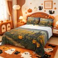 thumbnail image 1 of Manfei Cartoon Skull Halloween King Sheets,Turkey Pattern Bedding,4pcs,1 Flat Sheet,1 Fitted Sheet and 2 Pillowcases, 1 of 6