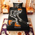 thumbnail image 1 of Manfei Cartoon Skull Twin Fitted Sheet,Minimalist Skeleton Halloween Bedding,2pcs,1 Fitted Sheet and 1 Pillowcase, 1 of 6