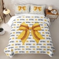 thumbnail image 1 of Manfei Cartoon Softball Bowknot Quilt Full For Kids,Cute Coquette Bow Print Full Bedspread Sets For Girls,3 Pieces, 1 of 7