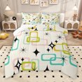 thumbnail image 1 of Manfei Cartoon Stars Print Bedding Comforter Set, Chic Square Abstract Twin Comforter Sets, Retro Rectangle Reversible Bedding Set, Microfiber Bedroom Decor, 2pcs, 1 of 9