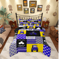 thumbnail image 1 of Manfei Cartoon Tractor Queen Comforter Set,Rustic Farmhouse Cabin Bedding Sets,Purple Yellow Gray Patchwork Plaid Bedding Comforter Set For Boys,Super Cozy Room Decor Reversible,3pcs, 1 of 8