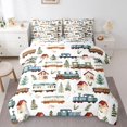 thumbnail image 1 of Manfei Cartoon Train 7pcs Queen Bedding,Cute Green Trees Bedding Comforter Set Queen,Polkadot Reversible, 1 of 7