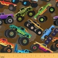 thumbnail image 1 of Manfei Cartoon Truck Sewing & Crafting Fabric (2 Yards) for Kids Boys, Colorful Car Home Decor Fabric by the Yard, Extreme Sport DIY Fabric, 1 of 6