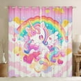 thumbnail image 1 of Manfei Cartoon Unicorn Black Out Curtains for Kids Children,Kawaii Colorful Rainbow Curtains Pack of 2 (42x63 Each),Cute Love Heart Bedroom Curtains,Ultra Soft Home Decor, 1 of 6