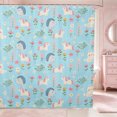 thumbnail image 1 of Manfei Cartoon Unicorn Hedgehog Shower Curtain 72Wx78L,Cute Flowers Animal Bath Curtain, 1 of 6